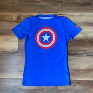 Under Armour Captain America youth L shirt